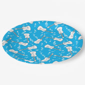 Assiettes En Carton Notes musicales de Guitare Lines (Angle)