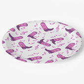 Assiettes En Carton Notes musicales des Boots de Cowboy (Angle)