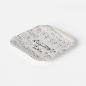 Assiettes En Carton Notes musicales élégantes avec plaquettes de papie (Angulaire)