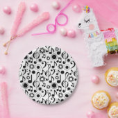 Assiettes En Carton Notes musicales et Clefs (Fête)