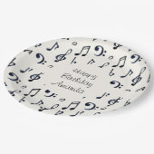 Assiettes En Carton Notes musicales mignonnes Motif Anniversaire (Angle)