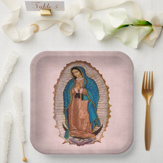 Assiettes En Carton Notre-Dame de Guadalupe 1531 (Mariage)
