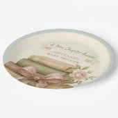 Assiettes En Carton Notre Nouveau Chapitre Attend Le Baby shower Rose (Angle)