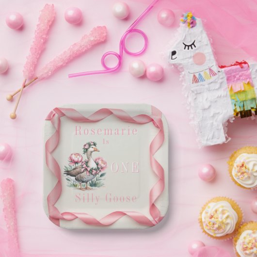 Assiettes En Carton Notre oie sotte est Tournée un Anniversaire (Fête)