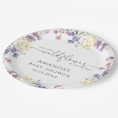 Assiettes En Carton Notre petit Baby shower Fleur sauvage (Angle)