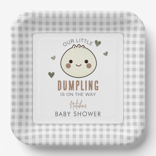 Assiettes En Carton Notre petit Baby shower neutre pour les femmes (Recto)