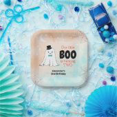 Assiettes En Carton Notre Petit Boo Cute Ghost Avec Casquette 2e Anniv (Fête)