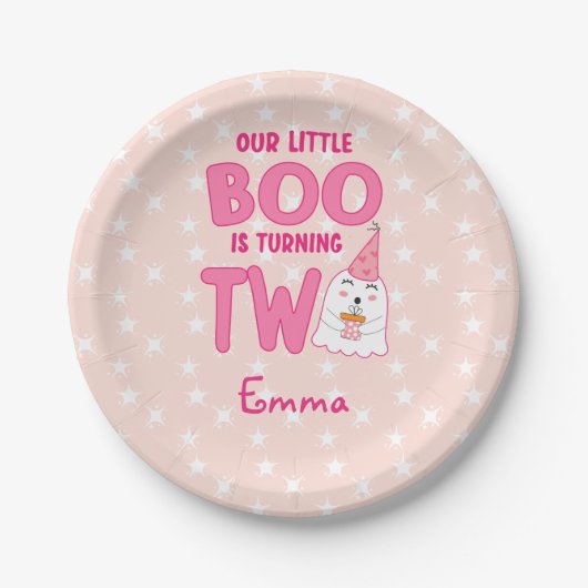 Assiettes En Carton Notre Petit Boo Turner Deux Halloween 2e Anniversa (Devant)