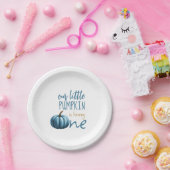 Assiettes En Carton Notre petit Citrouille bleu 1er anniversaire (Fête)