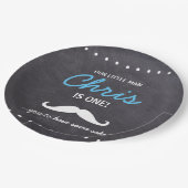 Assiettes En Carton Notre Petit Homme est un ! Moustache tu as du gâte (Angle)