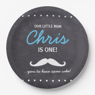 Assiettes En Carton Notre Petit Homme est un ! Moustache tu as du gâte