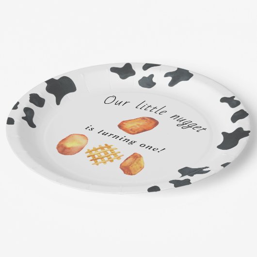 Assiettes En Carton Notre Petit Nugget devient un Anniversaire de enfa (Angle)