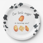 Assiettes En Carton Notre Petit Nugget devient un Anniversaire de enfa (Devant)