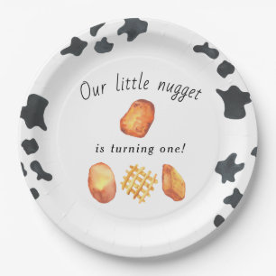 Assiettes En Carton Notre Petit Nugget devient un Anniversaire de enfa