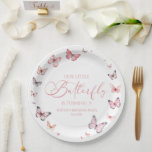 Assiettes En Carton Notre Petit Papillon Soft Rose Anniversaire<br><div class="desc">Ce sont nos petites tôles de papier papillon rose pâle d'anniversaire papillon!</div>