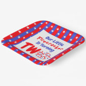 Assiettes En Carton Notre petit pétard 2e anniversaire (Angulaire)