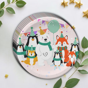 Assiettes En Carton Notre Petit Petit Cub   Baby shower des animaux de