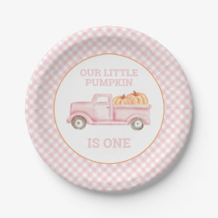 Assiettes En Carton Notre petite citrouille camion rose clair premier