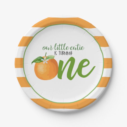 Assiettes En Carton Notre Petite Cutie Tourne Une Plaque - Ou Des Rayu (Devant)