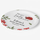 Assiettes En Carton Notre petite dame est en route pour baby shower fi (Angle)