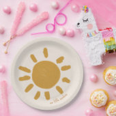Assiettes En Carton Notre petite fille Sunshine Boy Anniversaire (Fête)