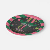 Assiettes En Carton Notre Petite Plate D'Anniversaire Elf - Fille Blk (Angle)