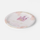 Assiettes En Carton Notre petite princesse Château Royal Fête d'annive (Angle)