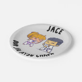 Assiettes En Carton Notre plaque de papier d'anniversaire Jiu Jitsu Ch (Angle)
