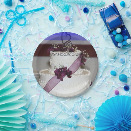 Assiettes En Carton NOTRE Plaque Papier JOUR MARIAGE (Fête)