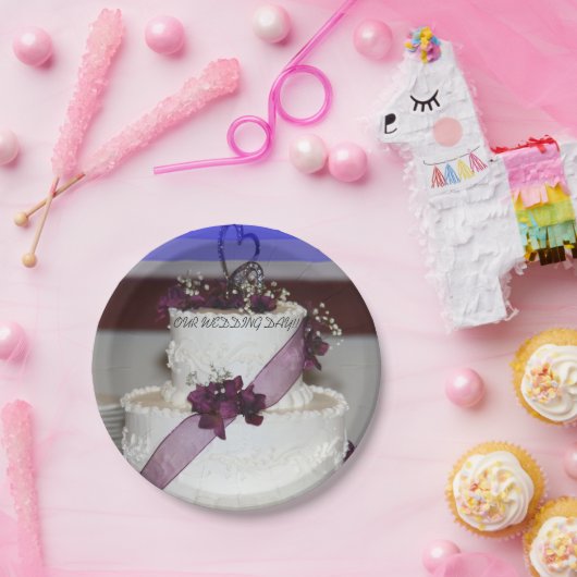 Assiettes En Carton NOTRE Plaque Papier JOUR MARIAGE (Fête)