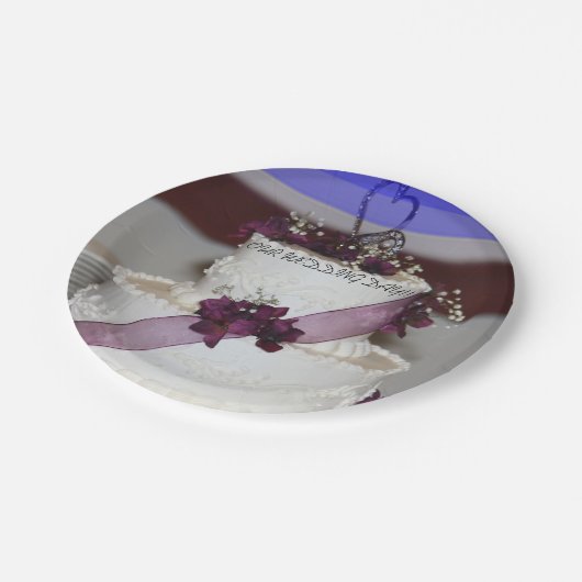 Assiettes En Carton NOTRE Plaque Papier JOUR MARIAGE (Angle)