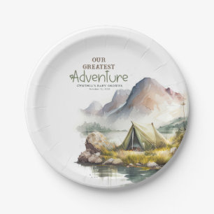 Assiettes En Carton Notre plus grande aventure Camping nature sauvage