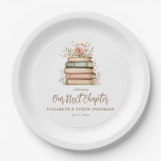 Assiettes En Carton Notre prochain chapitre Storybook Baby shower Part (Devant)