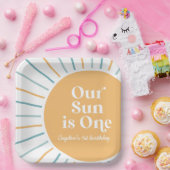 Assiettes En Carton Notre soleil est un Boho Sunshine anniversaire (Fête)