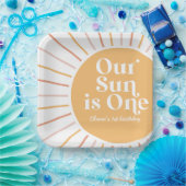 Assiettes En Carton Notre soleil est un Boho Sunshine anniversaire (Fête)