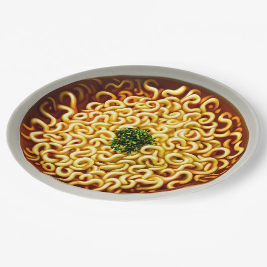 Assiettes En Carton Nouilles Ramen (Angle)