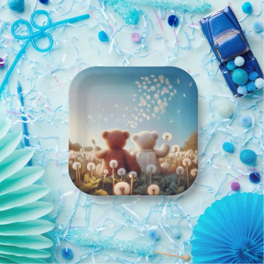 Assiettes En Carton Nounours En Dandelions (Fête)