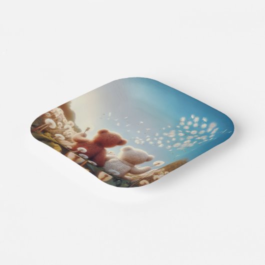 Assiettes En Carton Nounours En Dandelions (Angulaire)