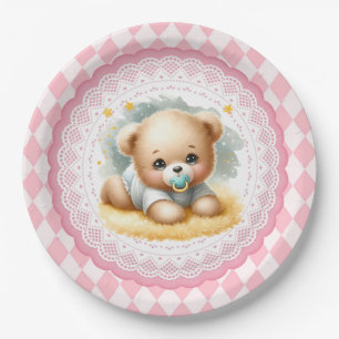 Assiettes En Carton Nounours en peluche