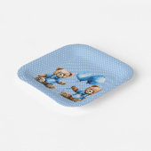 Assiettes En Carton Nounours jumeaux sur Pois (Angulaire)
