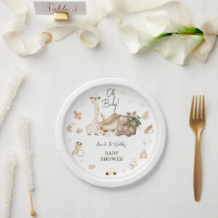 Assiettes En Carton Nourriture Bohème Giraffe & Baby shower Jouets Our