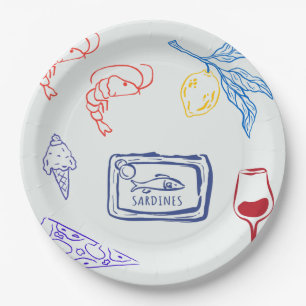 Assiettes En Carton Nourriture côtière italienne