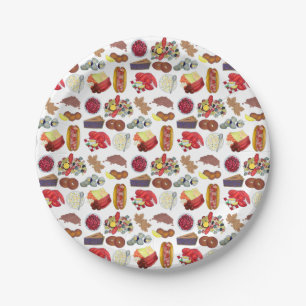 Assiettes En Carton Nourriture Côtière Nouvelle-Angleterre Amérique du