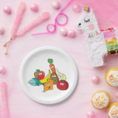 Assiettes En Carton Nourriture Drôle Avec Visages (Fête)