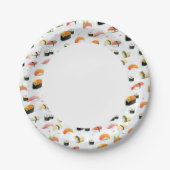 Assiettes En Carton Nourriture japonaise : Sushi Motif (Devant)