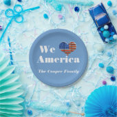 Assiettes En Carton Nous aimons l'Amérique (Fête)