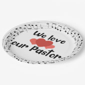 Assiettes En Carton Nous Aimons Notre Pasteur (Angle)