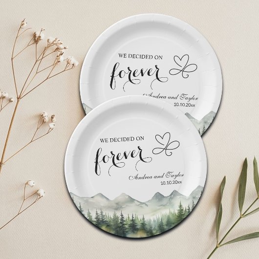Assiettes En Carton Nous avons décidé sur Forever Elegant Wedding