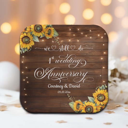 Assiettes En Carton Nous Continuons À Faire 1Er Anniversaire Mariage L