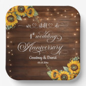 Assiettes En Carton Nous Continuons À Faire 1Er Anniversaire Mariage L (Recto)